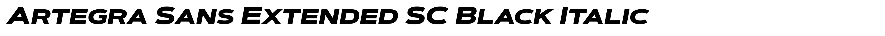 Artegra Sans Extended SC Black Italic